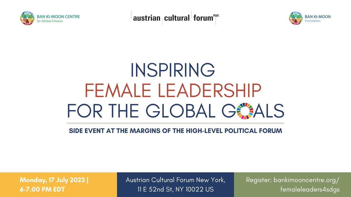 Monika Froehler (@mofroehler) on Twitter photo 📢#HLPF is right around the corner & I will be in New York for the high-level event on female leadership for the #GlobalGoals at <a href="/ACFNY/">Austrian Cultural Forum New York</a>!
Tune in for a powerful debate on female leadership & get inspired to take action for the #SDGs.
July 17, 6 PM EDT:
bankimooncentre.org/femaleleaders4… 📢#HLPF is right around the corner & I will be in New York for the high-level event on female leadership for the #GlobalGoals at <a href="/ACFNY/">Austrian Cultural Forum New York</a>!
Tune in for a powerful debate on female leadership & get inspired to take action for the #SDGs.
July 17, 6 PM EDT:
bankimooncentre.org/femaleleaders4…