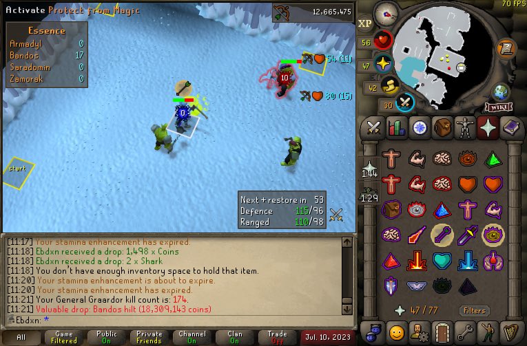 Spooned a bandos hilt x2 today