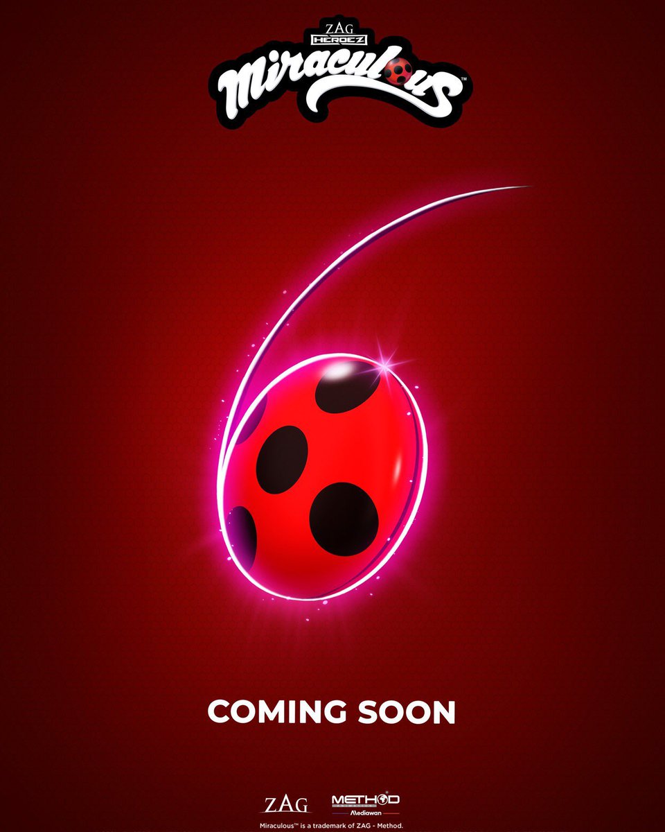 AdrianAgreste14's tweet photo. Primer póster oficial de la Temporada 6 de '#ProdigiosaLasAventurasdeLadybug'. https://t.co/peNnwSrIry