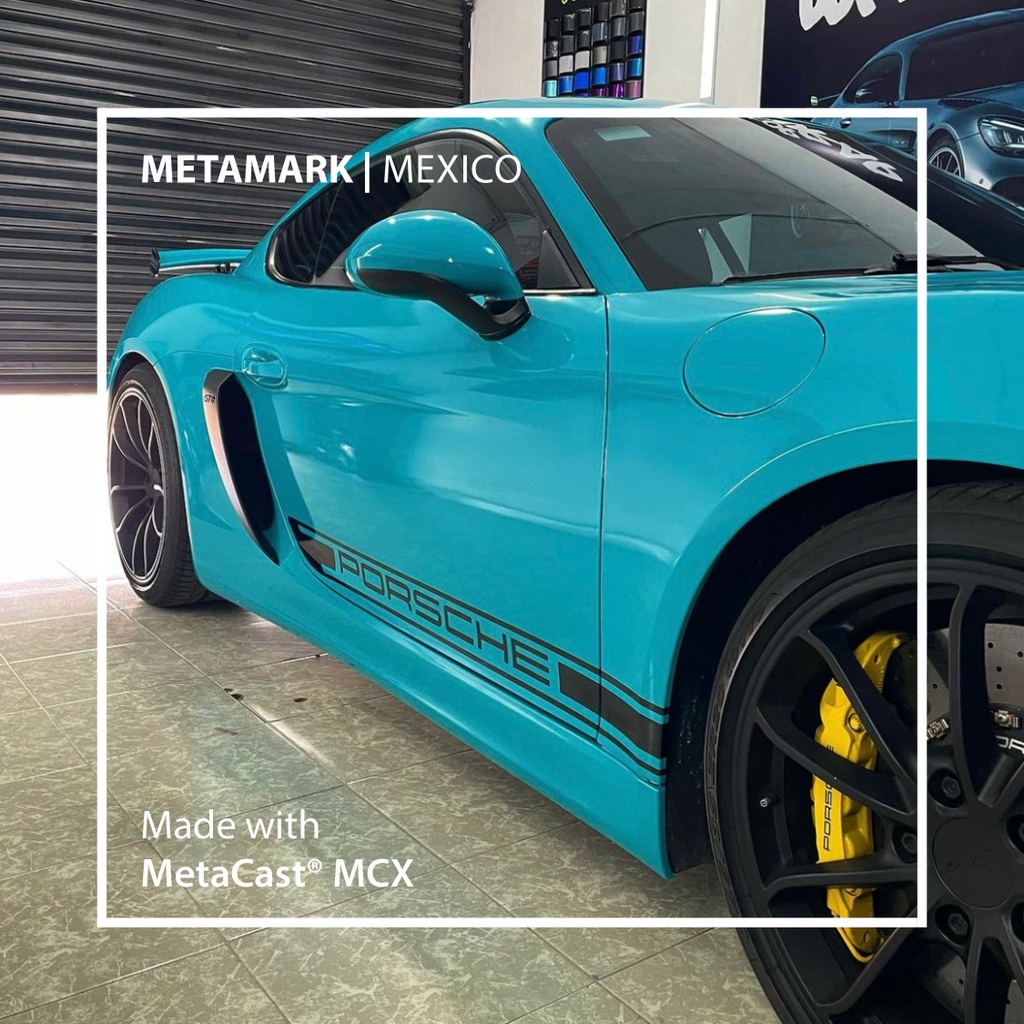 Metamarkuk's tweet image. A real standout Porsche! We’re loving this application of our MetaCast® MCX-51 Miami Blue on this Porsche Cayman GT4. The solid blue with gloss finish gives the end result a real premium feel. Tap here for more metamark.co.uk/metacast-mcx-51 #carwrapper #porsche #porschewrap #miamiblue