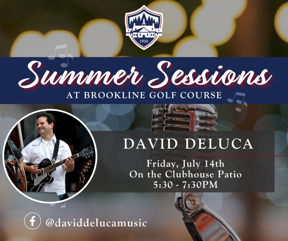 BrooklineGolf's tweet photo. 🎵🍔 Join us for a sensational evening of Live Music with David DeLuca on 7/14! 🎸🌙

Get ready to groove to the captivating tunes of David DeLuca while enjoying delicious food and drinks at our venue. 🎶🍔🍻
https://t.co/SIENAgWLCw https://t.co/Noz5SHoNO8