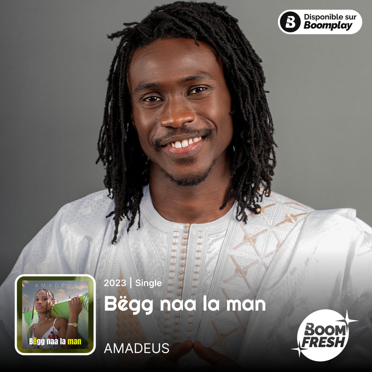 @massamba_amadeus est de retour avec son nouveau single "Bëgg naa la man" totalement disponible sur #Boomplay 

Lien ! 🎵
boomplay.com/share/music/13…

#Boomplayfr #Boomplayfrancophone #BoomFresh #amadeus #senegal #dakar #newsingle #wolof #musiqueafricaine #Bëggnaalaman