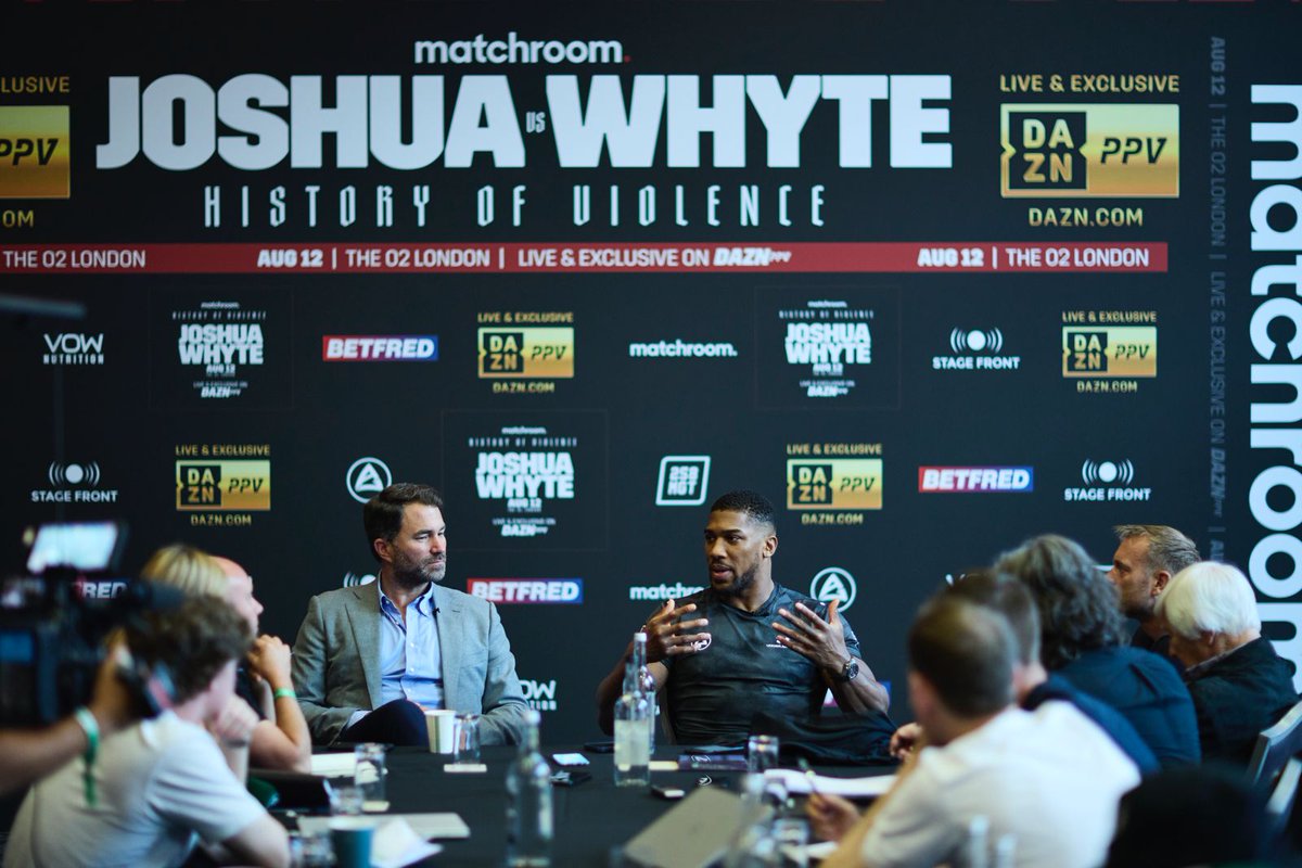 Poxing10's tweet photo. 🗣️ Holding court @anthonyjoshua 

#JoshuaWhyte2 | Aug 12 https://t.co/RFmwOWHOnJ
