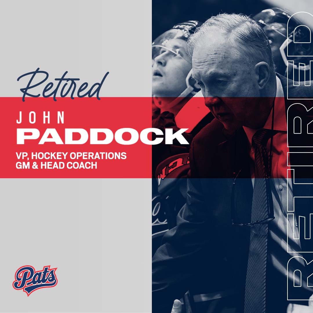 WHLPats's tweet photo. NEWS📰: The Regina Pats announced changes to their Hockey Operations department on Monday.

John Paddock has announced his retirement and Alan Millar has been hired as the new VP, Hockey Operations and GM. 

#LegendsInTheMaking | @TheWHL 

🔗⬇️