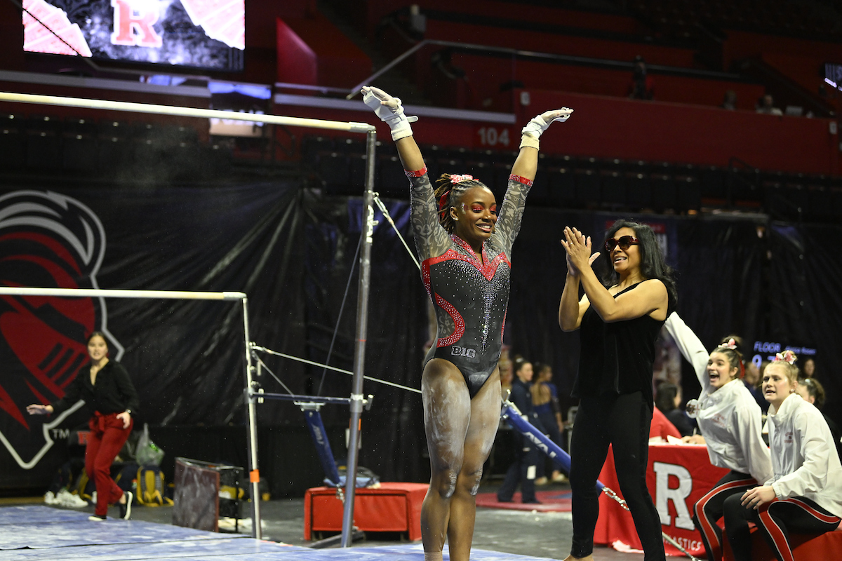 RUAthletics's tweet photo. #ScarletSpotlight: @RUGymnastics
π€ΈββοΈ Joyner wins B1G Medal of Honor
π€ΈββοΈ Joyner, Leese, Zannella make Regionals
π€ΈββοΈ Joyner 4th straight 1st Team All-B1G
π€ΈββοΈ School record team score of 196.875
#yeaRinReview https://t.co/ptRuY5aSmF