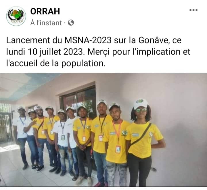 Lancement du MSNA-2023 sur la Gonâve.