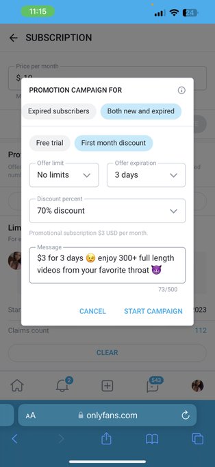 a lot have been asking and i finally uploaded the full length video! and my onlyfans is $3 and the offer