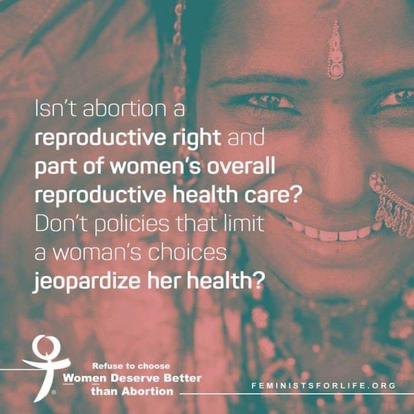 Feminists4Life's tweet image. Q. What about “the life of the mother?”

A. Since we are both #prowoman and #prolife, we refuse to choose between women and children.

Sometimes doctors advise abortion because they’re unaware of other options or they’re pressured by fear of malpractice suits. We believe… 1/2