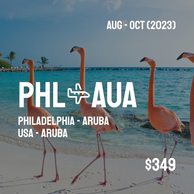 PHLCheapDeals's tweet image. ✈️ Philadelphia (PHL) to Aruba (AUA) for only $349 (USD) roundtrip 💸
65 live dates on Adventure Machine. - get the app on iOS or Android