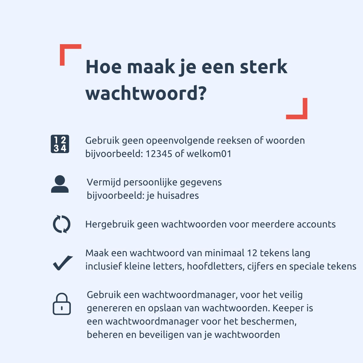 MSPSpino's tweet image. Wachtwoorden zijn een belangrijk onderdeel van online beveiliging en ook het meest gebruikt om een persoon te identificeren. 

Maar hoe maak je nou een sterk wachtwoord? 🔐

#veilig #cybersecurity #fastbyte #keeper #wachtwoord