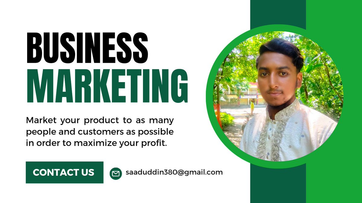 mdsaadhossain01's tweet photo. π°I'm a Professional Digital Marketing Expert, I Provide My Best Service For Your Online Business.
Contact Me:
πEmail: saaduddin380@gmail.com
#digitalmarketingagency #digitalmarketingtips #DigitalMarketing #SocialMediaStrategy #socialmediamarketing #smmexpert #smmoptimization https://t.co/DRcQOYUH5J