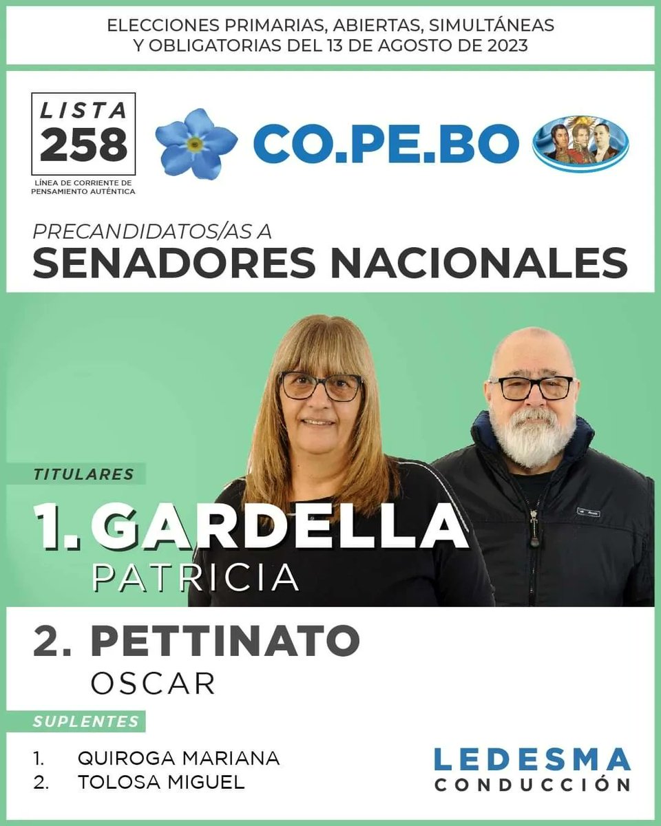 CoPeBoARG's tweet photo. 💠 EN EL CONGRESO CON https://t.co/e2pY3I6lD2,VOLVÉ A CREER  💙

 ➡️ PATRICIA GARDELLA - OSCAR PETTINATO -Precandidatos  a SENADORES NACIONALES
 ➡️ RAÚL LUDUEÑA -MARIEL ACOSTA CORDOBA -1° y2° Precandidatos a DIPUTADOS NACIONALES

#CoPeBo #PASO2023 

#elecciones #Nacional https://t.co/msyaDn8dbT