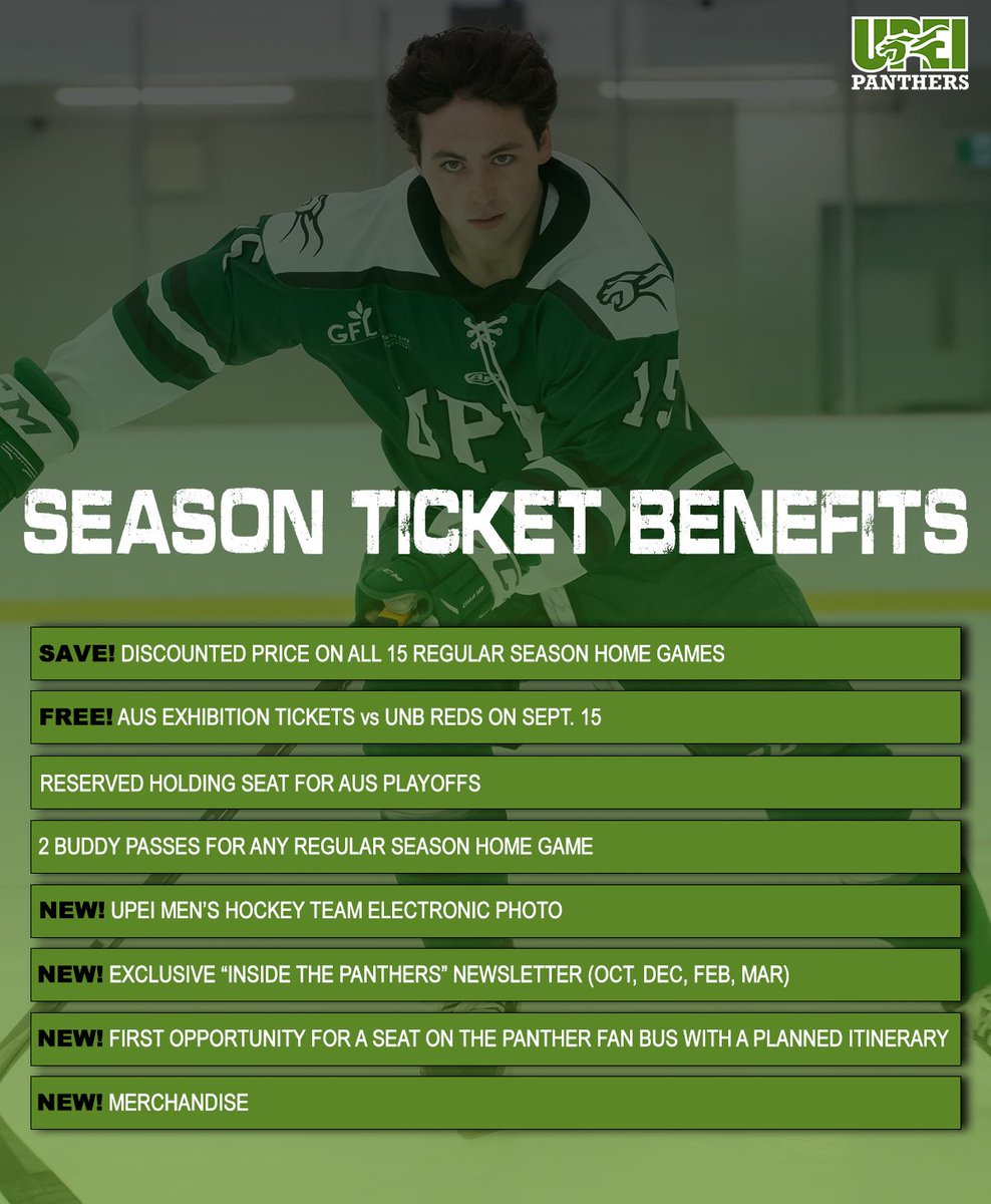 📢Early Bird Season Tickets!

Purchase a season pass by July 19th to ensure you get your choice of Panther gear!

Plus you will be entered for additional giveaways!

💻Visit gopanthersgo.ca/tickets to purchase!

#GoPanthersGo | #PackTheMac