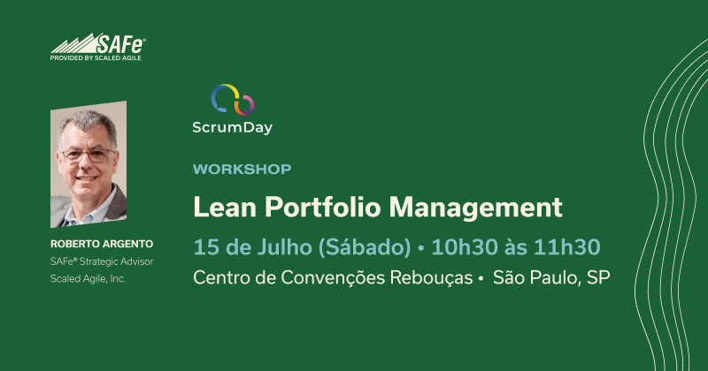 🇧🇷 Começando a semana, anunciando nossa participação do Scrum Day Brazil!

Durante a manhã, esperamos vocês para um workshop sobre LPM. À tarde, nossa palestra “Acelerando o Fluxo de Valor para o Cliente” acontece às 14h30.

Garanta seu ingresso: ow.ly/Mxq350P7B8t