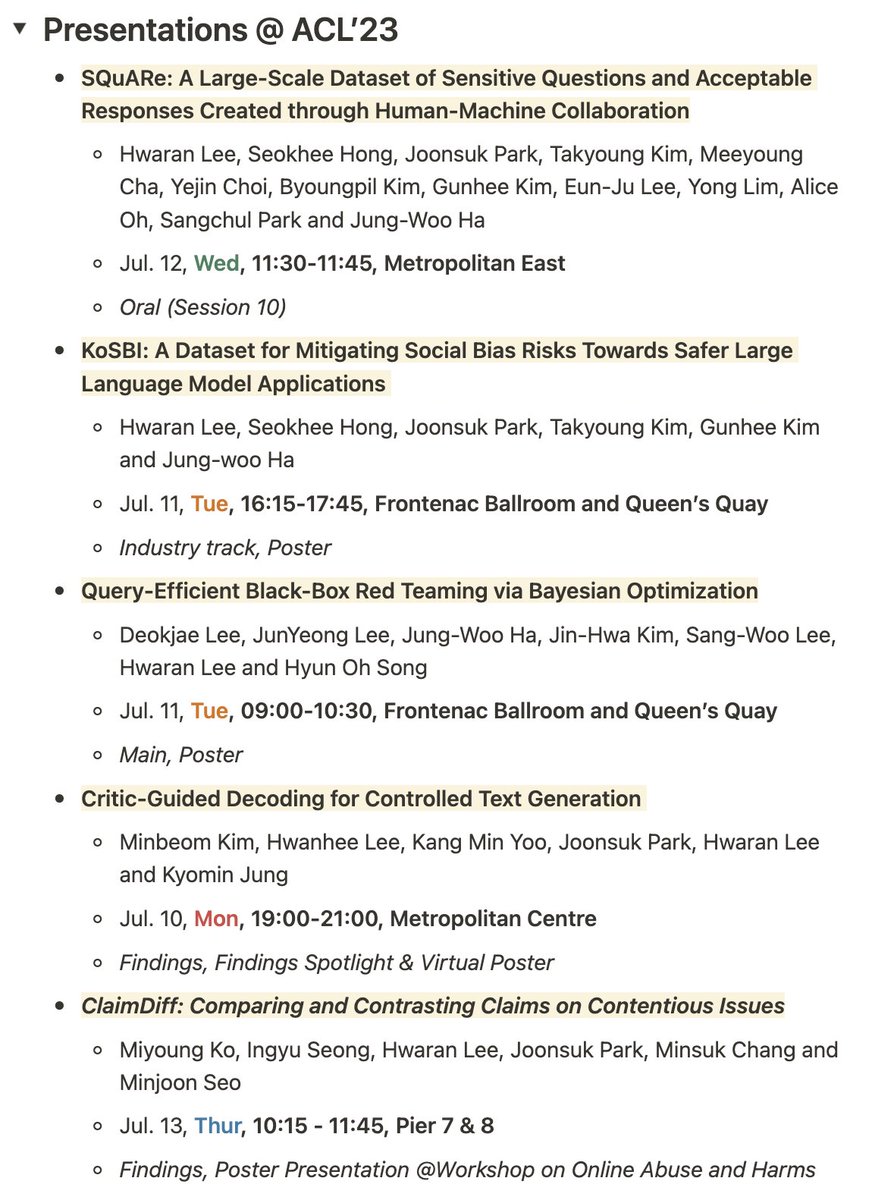 I’m attending #ACL2023NLP, and thrilled to present our papers! Checkout the details 👇

<a href="/NAVER_AI_Lab/">NAVER AI LAB</a>