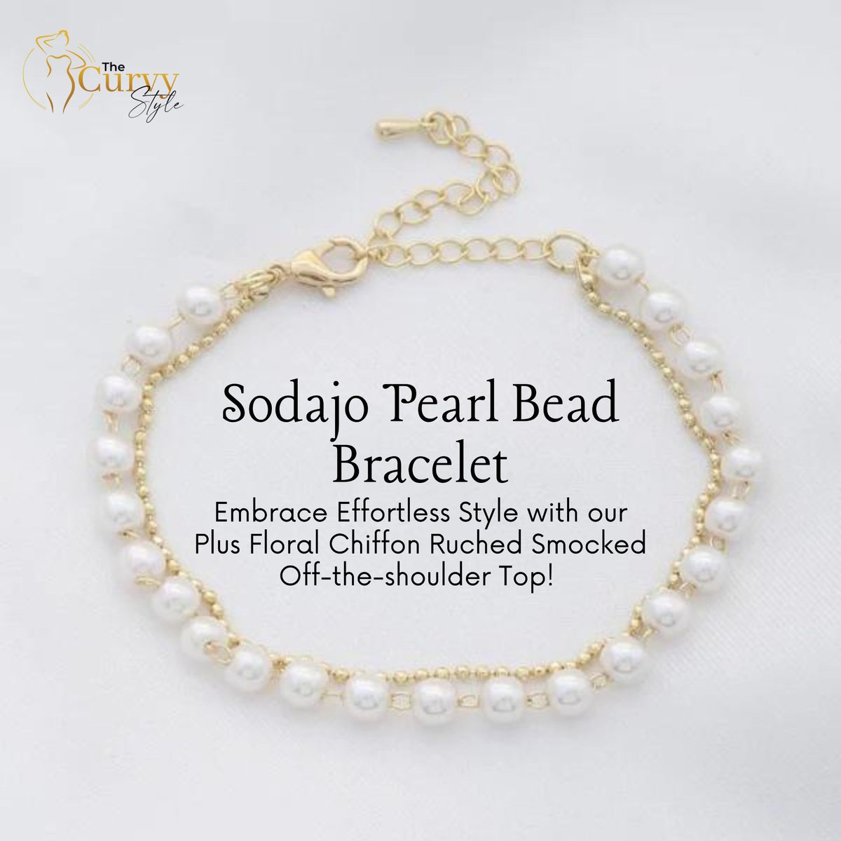 Crafted with meticulous attention to detail, this bracelet showcases the beauty of pearls in a modern and chic design. 🌸🌟 Order now! thecurvystyle.com/products/fbj2-… . #SodajoPearlBracelet #TimelessElegance