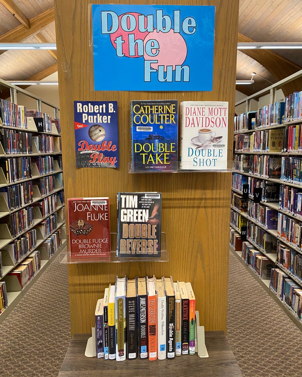 BrookePublic's tweet image. Our July book displays at BCPL are ready to help you find a great read! #bookdisplays #librarydisplays #summerfun