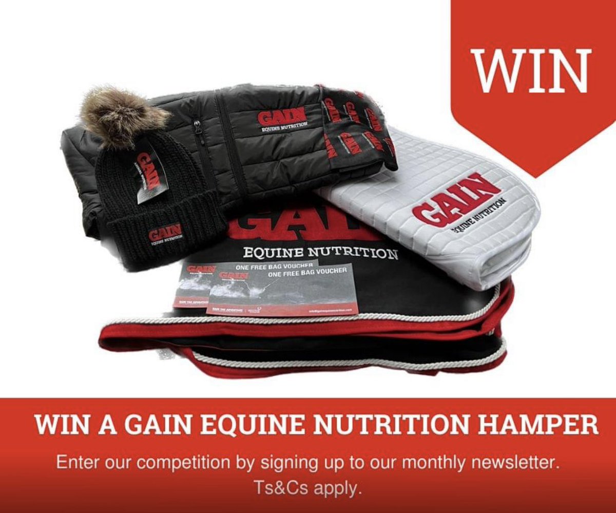 🌟 WIN WIN WIN🌟 

🎁 Be in with a chance of winning a GAIN Equine Nutrition hamper filled with exciting merchandise for you and your four-legged friend 🐴 All you have to do is sign up to our monthly newsletter to enter 👉 
eepurl.com/cBYc3X