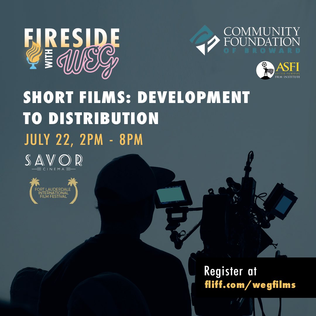White Elephant Group Films (@wegfilms) on Twitter photo ANNOUNCING: Fireside with WEG 🔥 🪵
A series of bi-monthly, informal, and informative chats with industry professionals.
Made possible by the <a href="/CFBroward/">Community Foundation of Broward</a>
With support from <a href="/asfifilms/">After School Film Institute</a> ANNOUNCING: Fireside with WEG 🔥 🪵
A series of bi-monthly, informal, and informative chats with industry professionals.
Made possible by the <a href="/CFBroward/">Community Foundation of Broward</a>
With support from <a href="/asfifilms/">After School Film Institute</a>