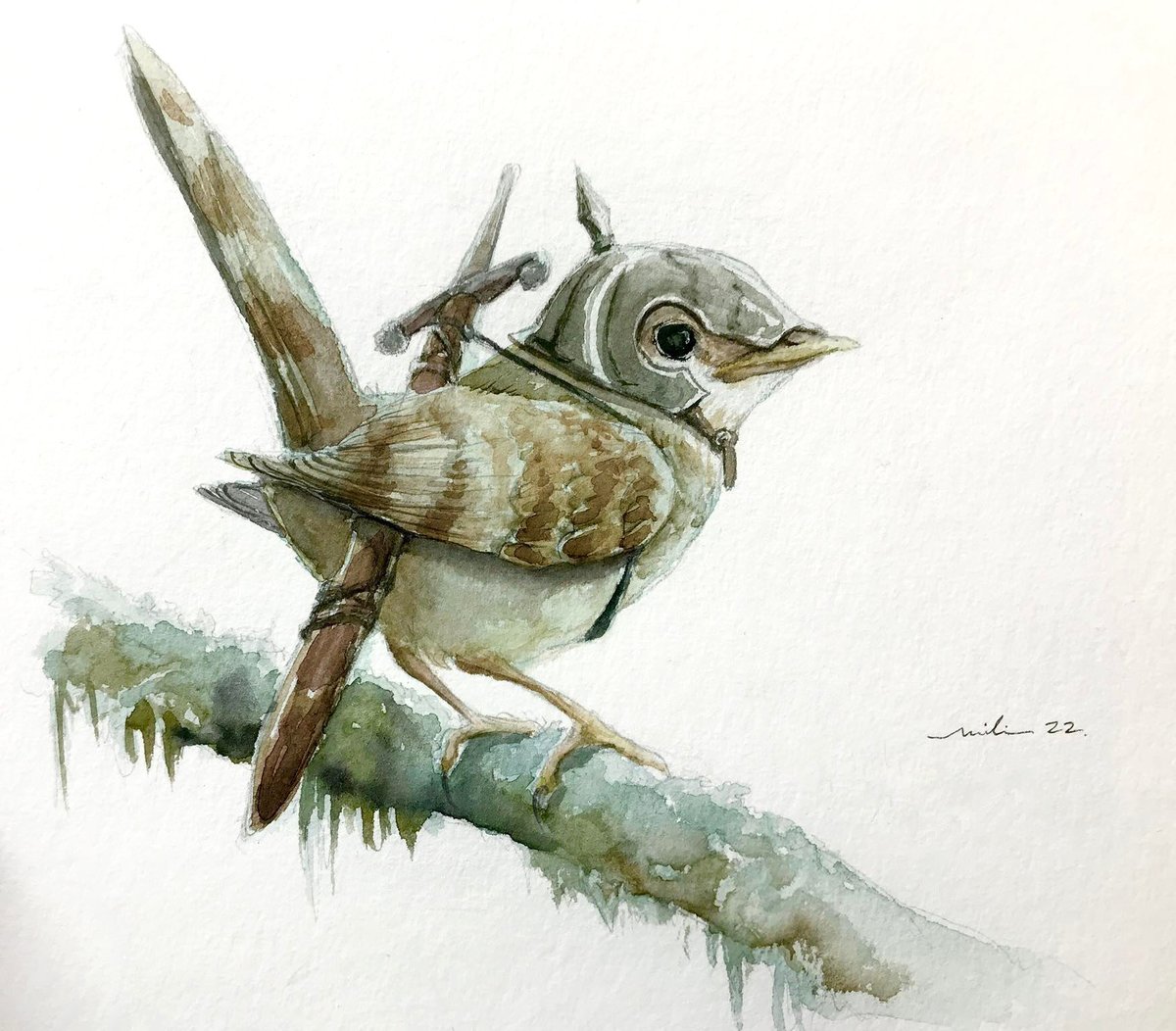 Knight ⚔ #watercolor #traditionalart #ttrpg