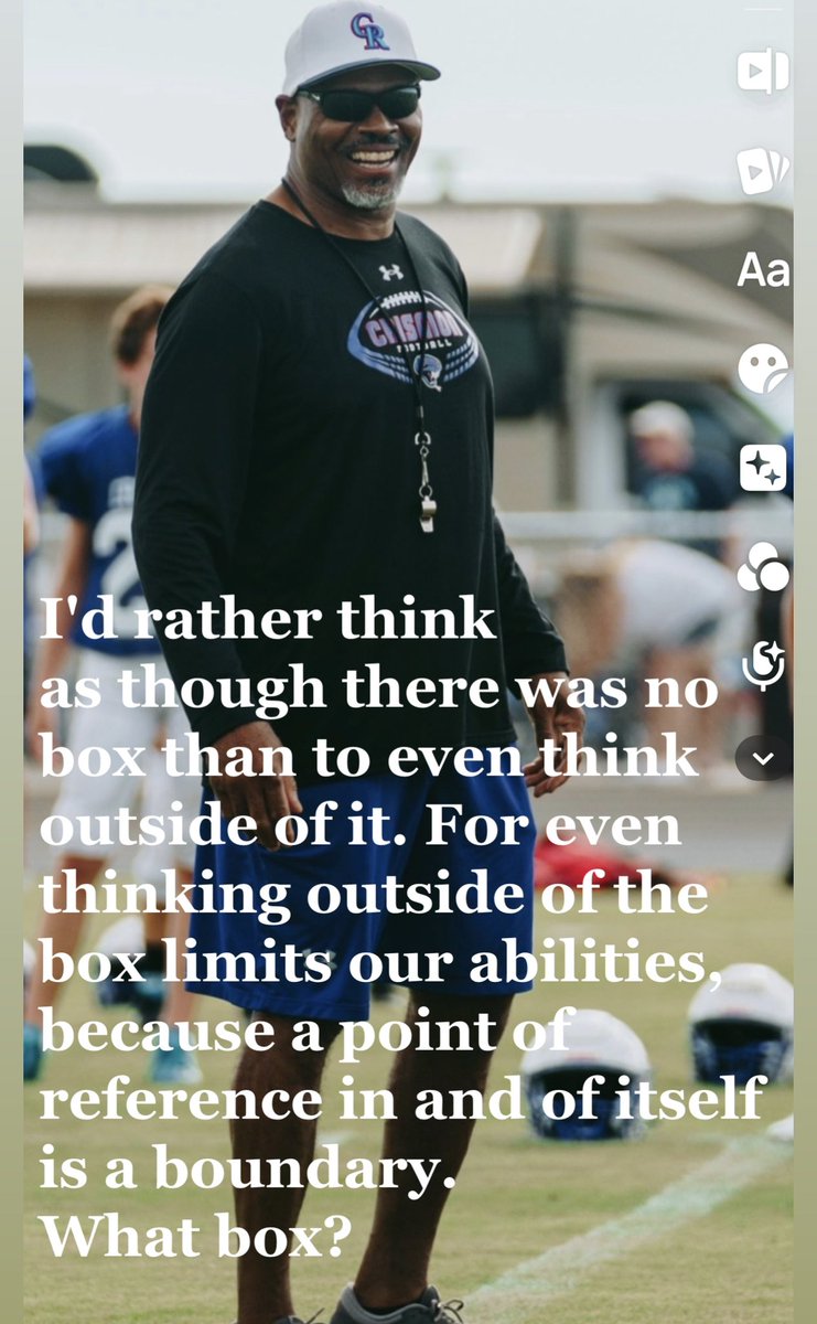 Singletwin84's tweet photo. I'd rather think
as though there was no box than to even think outside of it.
For even thinking outside of the box limits our abilities,
because a point of reference in and of itself is a boundary. https://t.co/C6n5Kbp36f