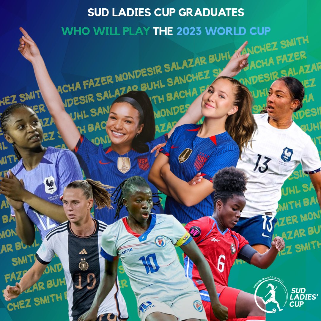 🇺🇸 Sophia Smith & Ashley Sanchez 🇫🇷 Selma Bacha & Laurina Fazer 🇩🇪 Klara Bühl 🇵🇦 Deysiré Salazar 🇭🇹 Nérilia Mondésir ... and the list goes on 🤩 Find out the 3⃣0⃣ @SudLadiesCup graduates who will compete in the 2023 @FIFAWWC ➡️ tournoimauricerevello.com/en/ladies/deta…