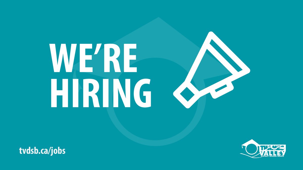 We're hiring! #TVDSB is looking for a Graduation Coach. Visit tvdsb.ca/jobs to get started.