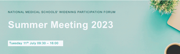 NMS_WP_Forum's tweet photo. What's happening?
Getting ready for today's National Medical Schools Widening Participation Forum Summer Meeting 2023!
This year - Beyond Access to Supporting Success and Progression.
12 speakers, lots of discussion, sharing best practice.
#WideningParticipation #NMSWP23 https://t.co/26HbH4KSFD