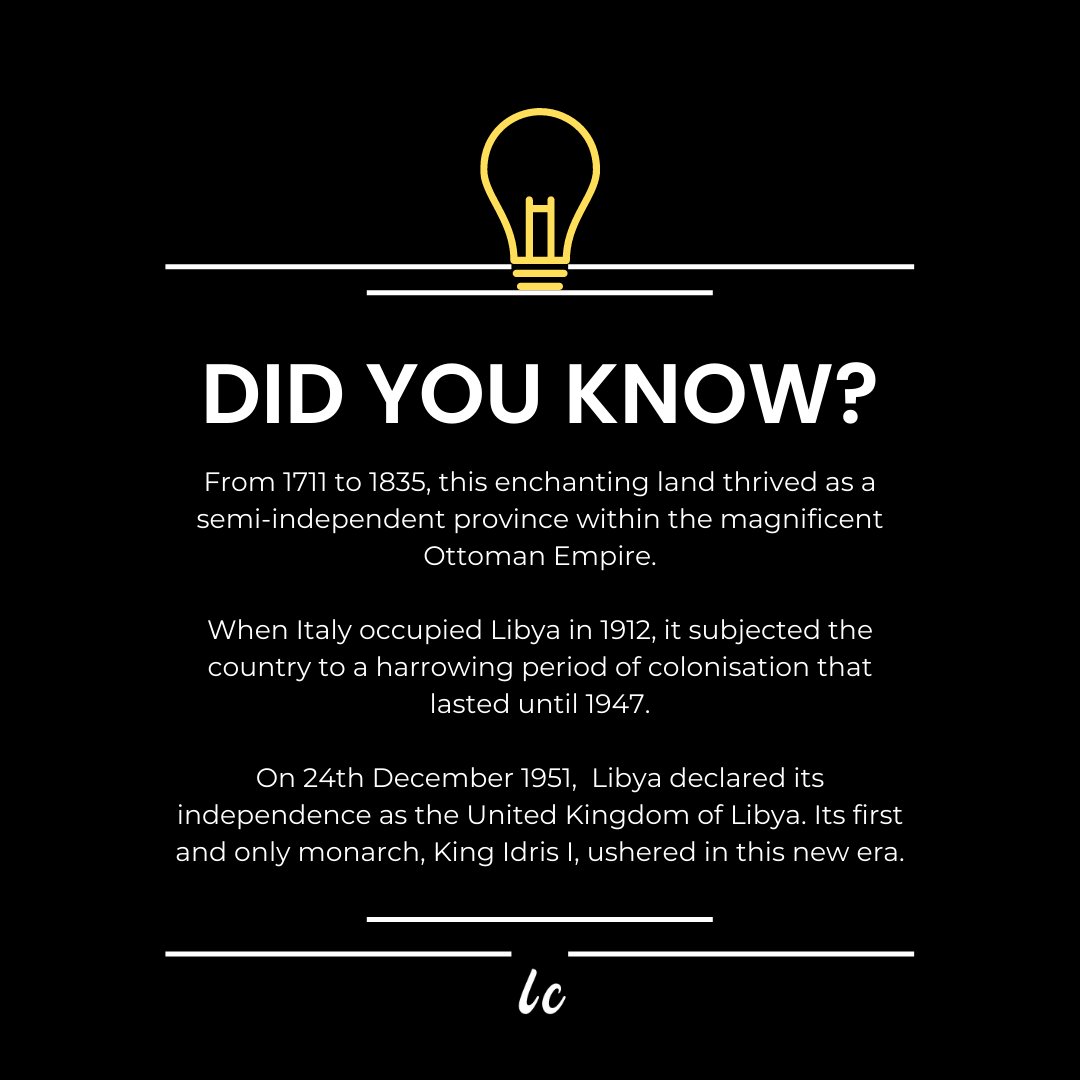 TheLibyanDukkan's tweet photo. From 1711 to 1835, this enchanting land thrived as a semi-independent province within the magnificent Ottoman Empire.

🛍️ BUY LIBYAN MERCH: https://t.co/koICcKfDPN

#LibyanCollective #Libya #ليبيا https://t.co/FWoxeKuVW4