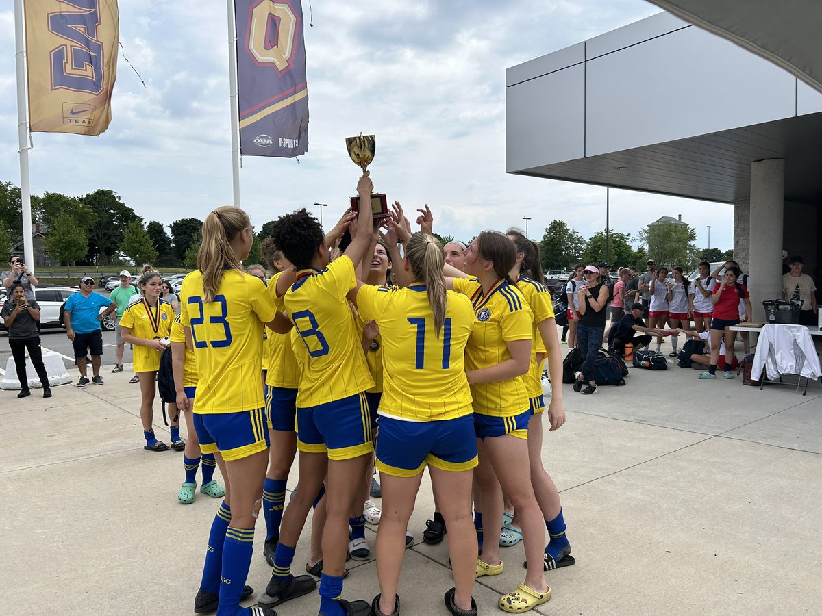 FDSCSoccer's tweet photo. 🎉 Congratulations to our U18 Girls, Champions at the Gaels Cup in Kingston this past weekend! 🏆 The team went 4-0 and allowed 0 goals. The final was played on the Queen’s University Stadium Field! It was a great weekend and a fantastic effort by the players. Well done!! 🙌⚽️👏 https://t.co/2vbxNTU4UC