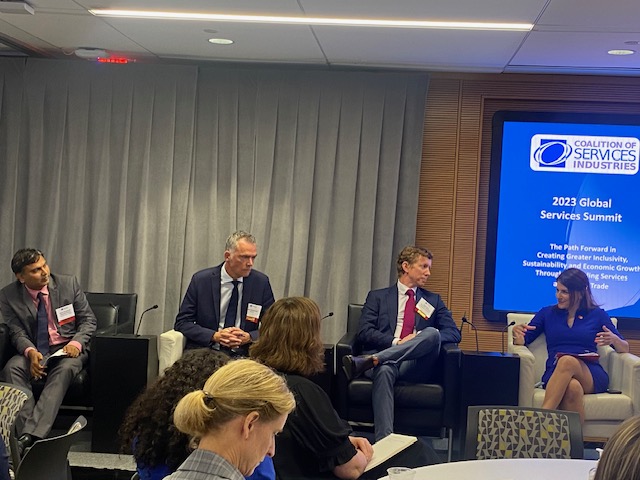 USCSI's tweet photo. Mastercard’s Hera Abbasi, moderating a panel at CSI Summit: Digital protectionism acts as a barrier to inclusive growth. https://t.co/JgBUkYudvs
