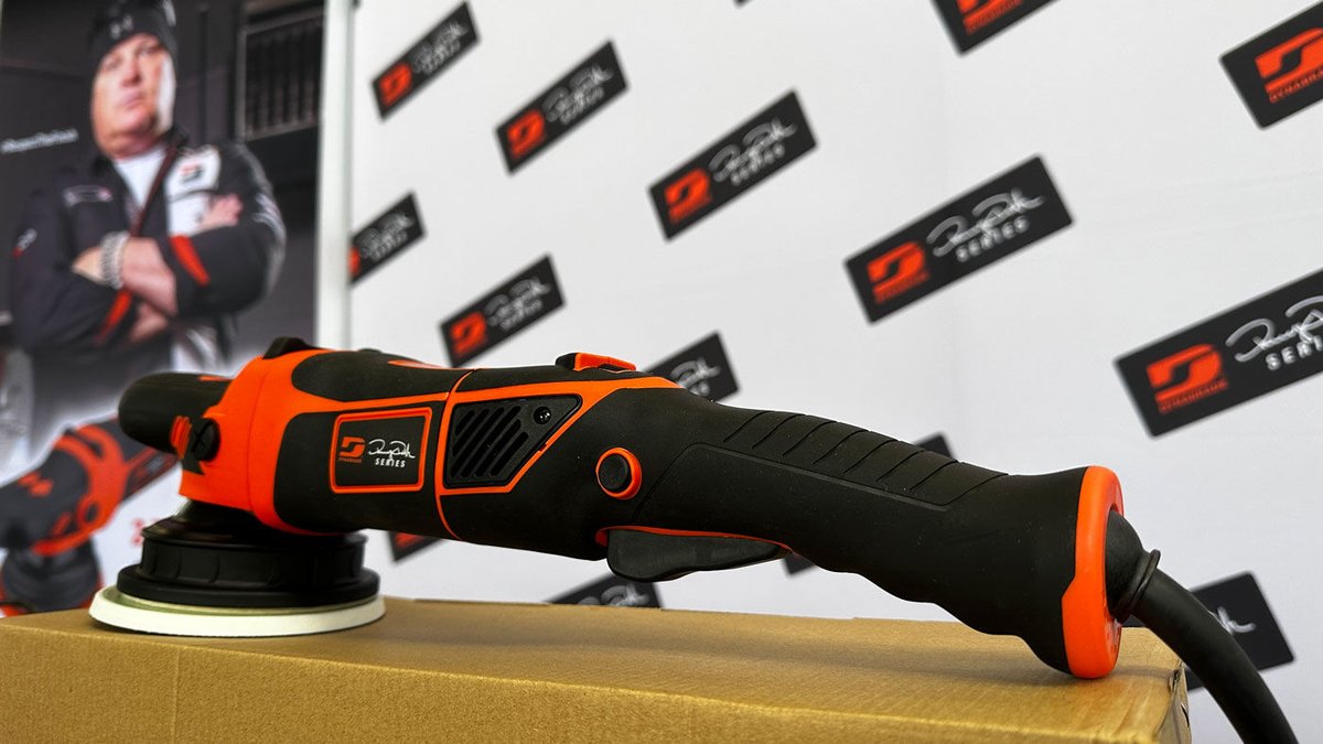 Dynabrade's tweet photo. Dynabrade is partnering with Renny Doyle to bring you the DB8 - a geared dual-action polisher that cuts like a rotary and finishes like a DA, aka 'The Warthog'.
#RespectTheFinish #Warthog #ThePerfectFinish #Dynabrade #DetailingSuccess #RennyDoyle #RefinishFamily #TheDetailMafia https://t.co/eLBRbug670