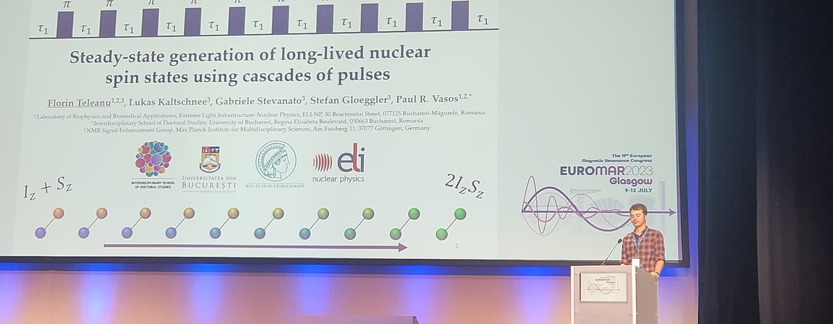 euromar2026's tweet photo. Florin Teleanu from @iarc_ub presented an excellent talk in solution state NMR method development @euromar2023 #NMR https://t.co/Sri1m9cTTf