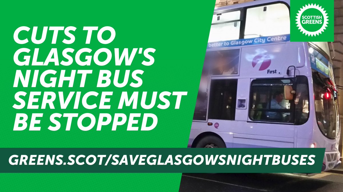 glasgowgreens's tweet photo. Sign our petition and join us in calling for urgent action to ensure Glasgow has a night time bus service that is fit for the city.

https://t.co/3Aed0axcTT https://t.co/GgAuFXJwRU