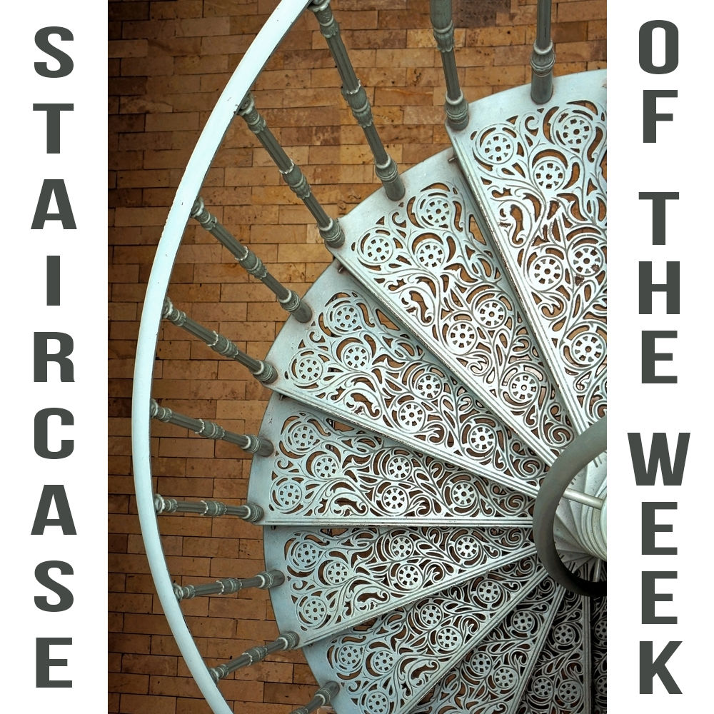 Spiral staircases are inherently impressive features, but the coat of white paint on this one really accentuates its level of detail. Very cool, antique feature to have in a home.

Real Estate by Michael ABR SRS... facebook.com/10480605482915…