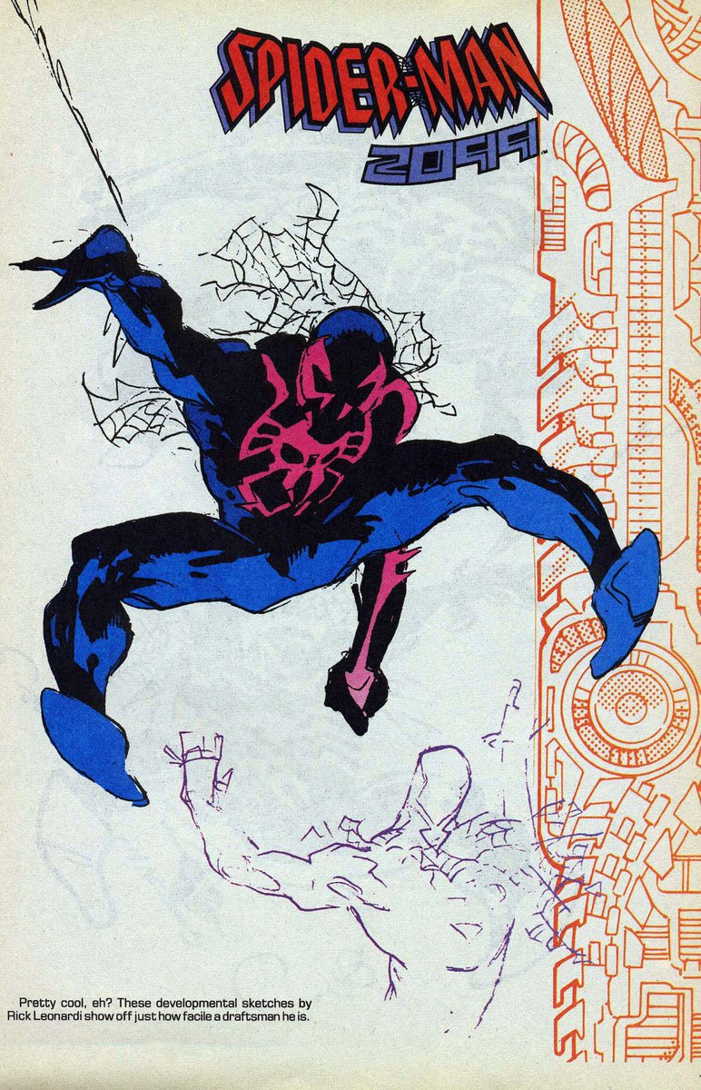 L_B_C_95's tweet photo. Been sitting on this design with my patrons for over a week, but I think it's time the rest of the world saw it XDD Based on Rick Leonardi's early illustrations of the character and the symbol is inspired by @Yotakuboi 's design.
#SpiderMan2099 #AcrossTheSpiderverse https://t.co/bc5NQjWTgB