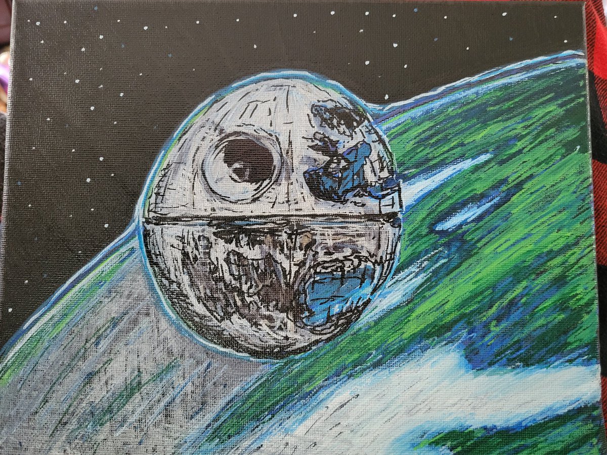 CoreyHasIssues's tweet image. That&apos;s no painting! #coreyhasissues #createsomething #deathstarII #starwars