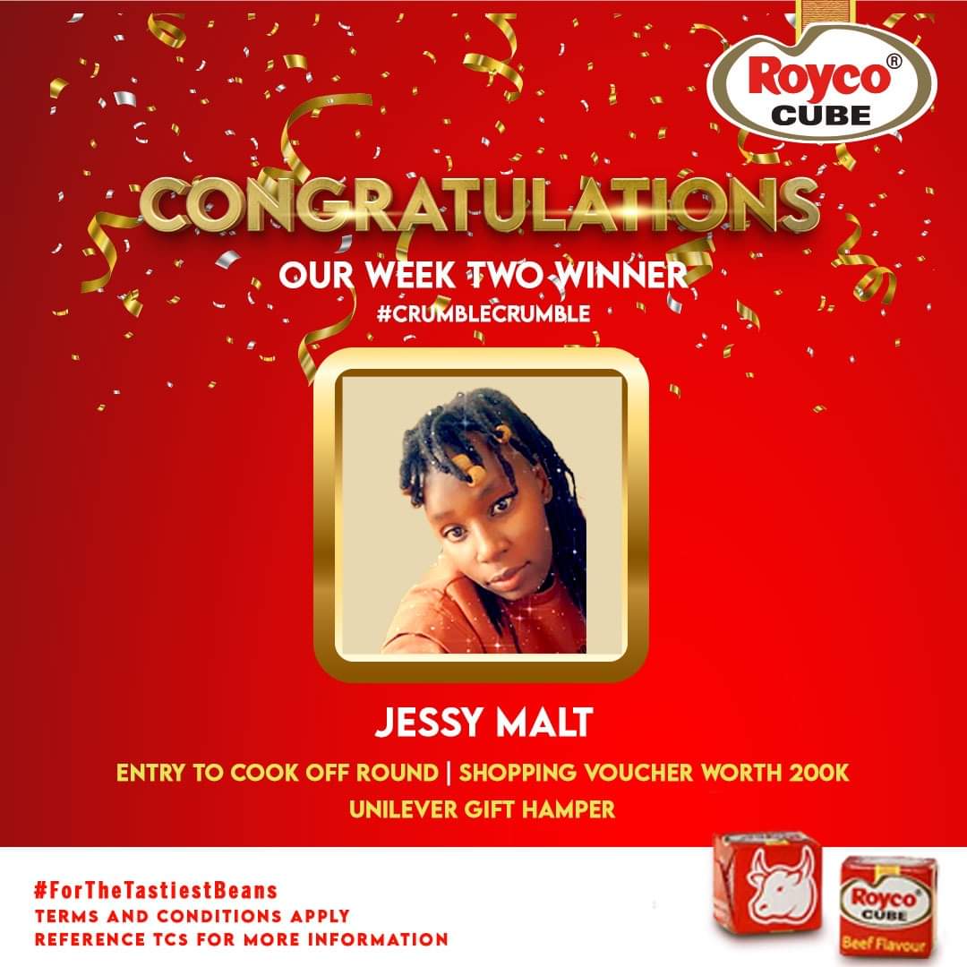 radiowestug's tweet photo. SPONSORED:
Our week 2 winner Jessy Malt just picked her Royco winnings. You could be next!
Join in the fun and upload your video today, to stand a chance at winning big.
#ForTheTastiestBeans #CrumbleCrumble
1/2 π https://t.co/f4opl3FXVW
