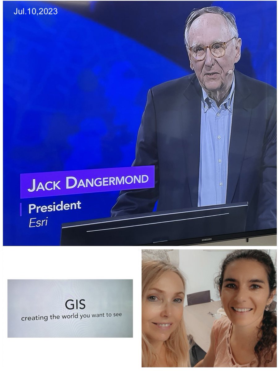 Watching the plenary session and listening the encouraging message from <a href="/jackdangermond/">jackdangermond</a> from our Nyon office #EsriUC2023