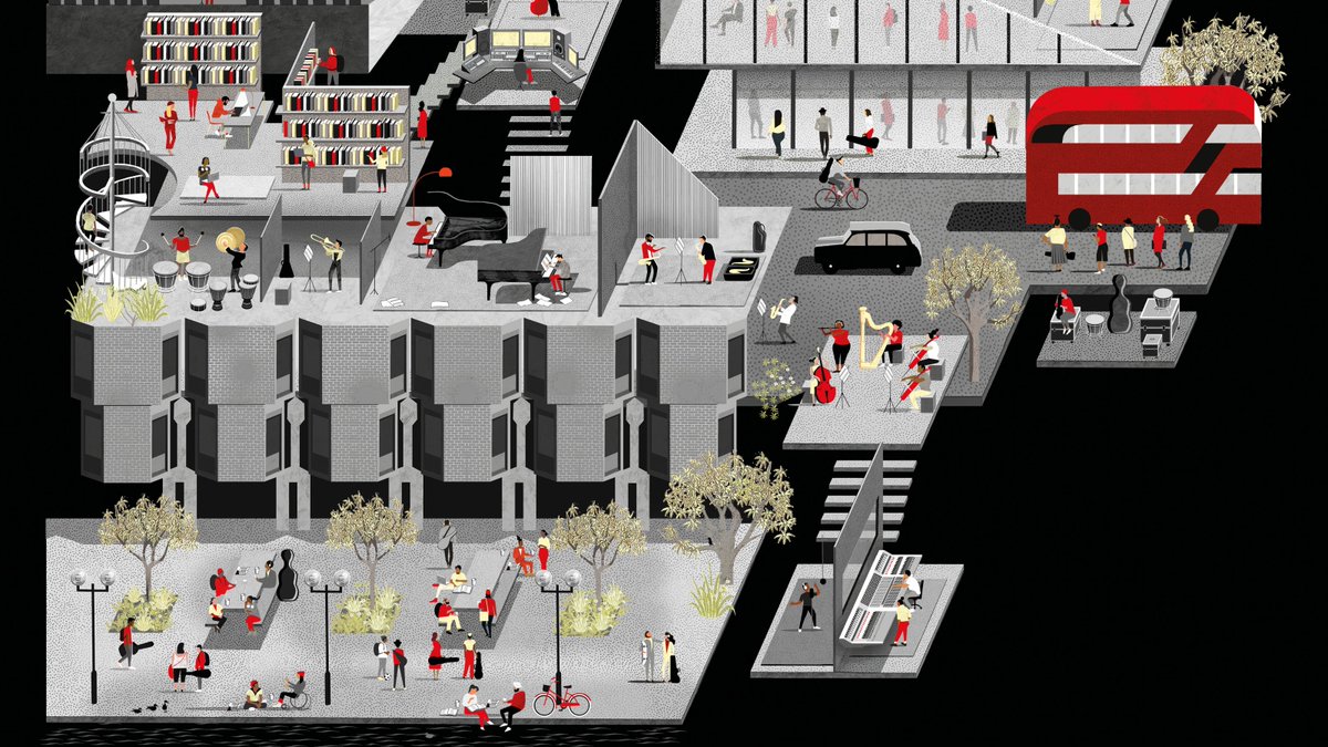 guildhallschool's tweet photo. Adam highlights 'I was inspired by the talented and diverse community of students and teachers I met whilst visiting the campus. I wanted to convey the sense of energy and collaboration I felt whilst exploring the School.' 

Request a copy now ⬇️
https://t.co/bRJN4LOzQm https://t.co/dmeXTUeQl5