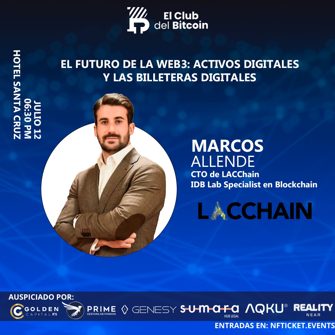 EVENTO🥳

Este miércoles tendremos dos grandes speakers:

👉Tema: Lanzamiento AQKU v2.0
👨🏻‍🏫Speaker: Jesus Gomero, Founder <a href="/aqku_pe/">Aqku.pe</a> 

👉Tema: El futuro de la Web3
👨🏻‍🏫Speaker: Marcos Allende, CTO @LACChain 

🏨Lugar: Hotel Santa Cruz, Miraflores 
⏰Hora: 6:30 PM

No te lo pierdas 😎