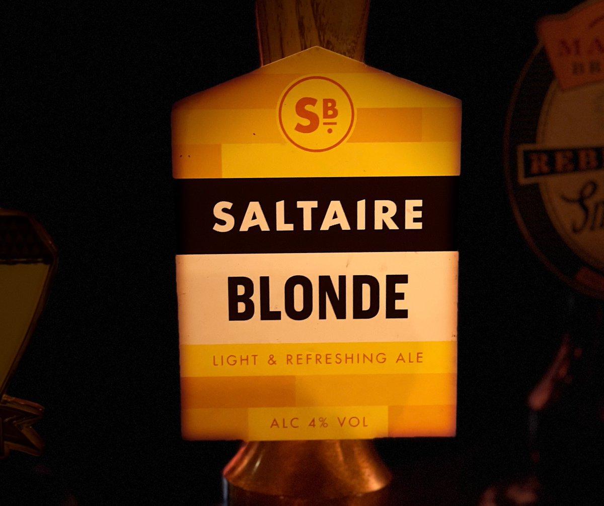 SlipperBoot's tweet photo. We have an amazing line up of beer this week, but we’ve got this extra special Saltaire Blonde, 4% ale all the way from Yorkshire. 

An absolute stunning blonde ale perfect for the summer. 

#Saltaire #Amersham #summer2023 #Chef&amp;Brewer https://t.co/ir4A34QtMo