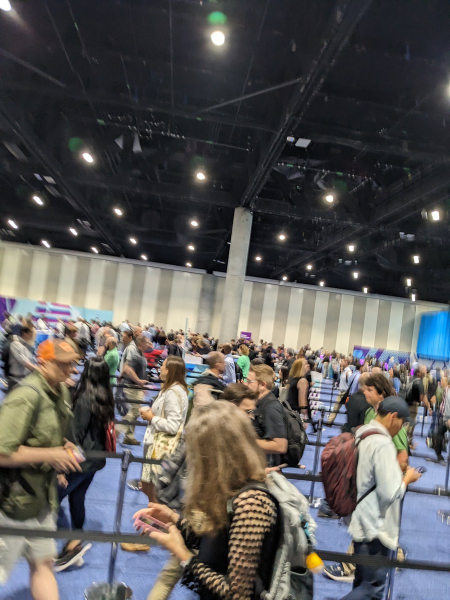URISAVC's tweet photo. ESRI UC Takeover Day 1: Gooooood morning! Sara here. I made it through the registration gauntlet, now to find the rest of my group and make a game plan for the day! #esriuc2023 #urisa https://t.co/L8t5JAnvmV