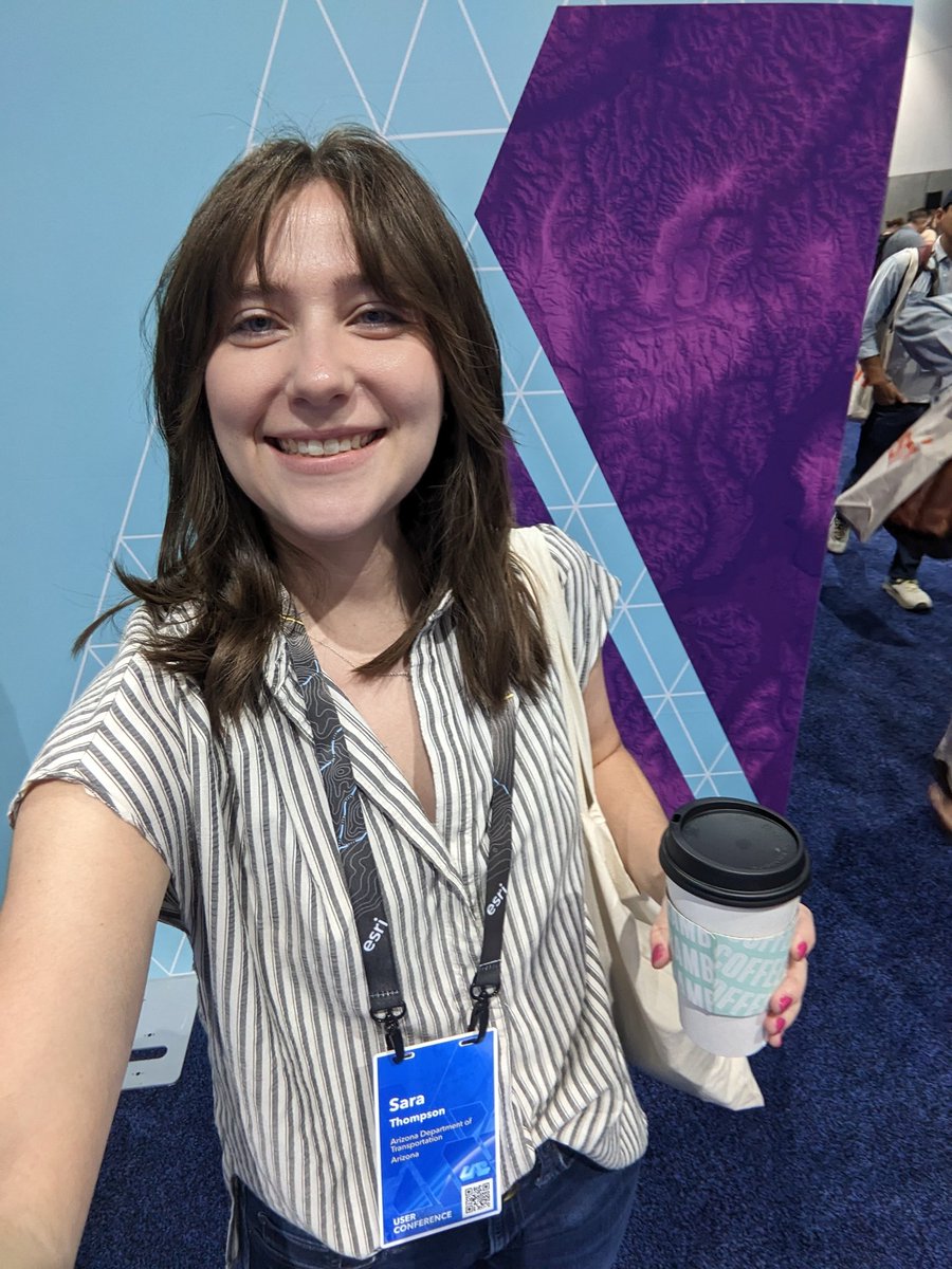 URISAVC's tweet photo. ESRI UC Takeover Day 1: Gooooood morning! Sara here. I made it through the registration gauntlet, now to find the rest of my group and make a game plan for the day! #esriuc2023 #urisa https://t.co/L8t5JAnvmV