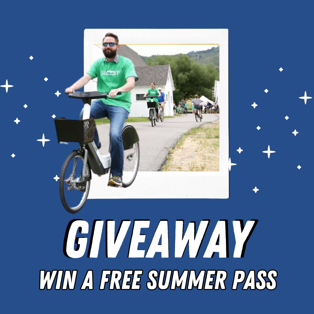 In honor of the opening week for the 2023 Season, we want to see YOU out and about using Summit Bike Share!

Submit your pictures or videos at bit.ly/sbsopen23 for the chance to win a FREE summer pass to Summit Bike Share!

Submissions are due TODAY, July 10 at 5 PM.