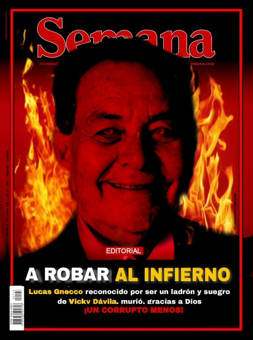 XPost1A's tweet photo. Agresiva esta portada sobre el recién fallecido Lucas Gnecco. https://t.co/GLProSNpcT