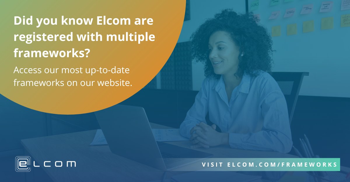 Elcom are registered on some of the top public sector frameworks 💡. Don't believe us? Take a look for yourself! ➡️ bit.ly/3XvNquK