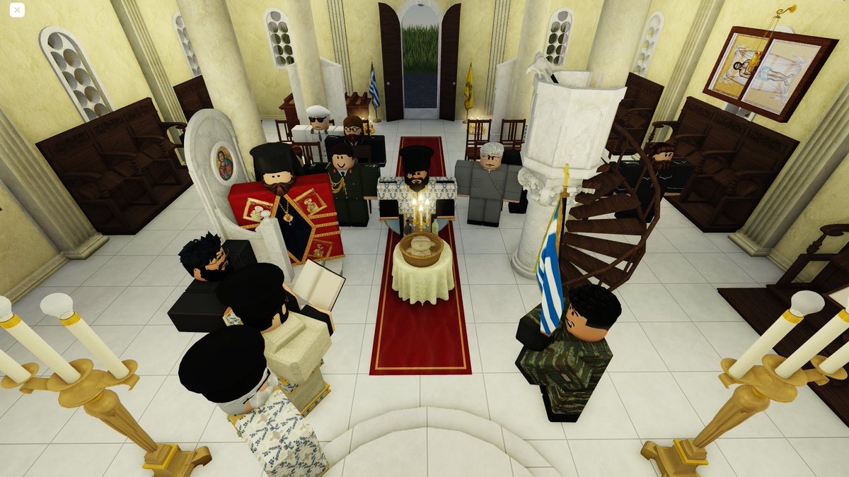 FatherSpiros's tweet image. 10/7/2023 Today we had the blessing to inaugurate the Cathedral of the Greek community which is the center of the Greek members of Roblox. The ceremony was celebrated by Bishop Irodion. Thank you to everyone who honored us with their presence!
