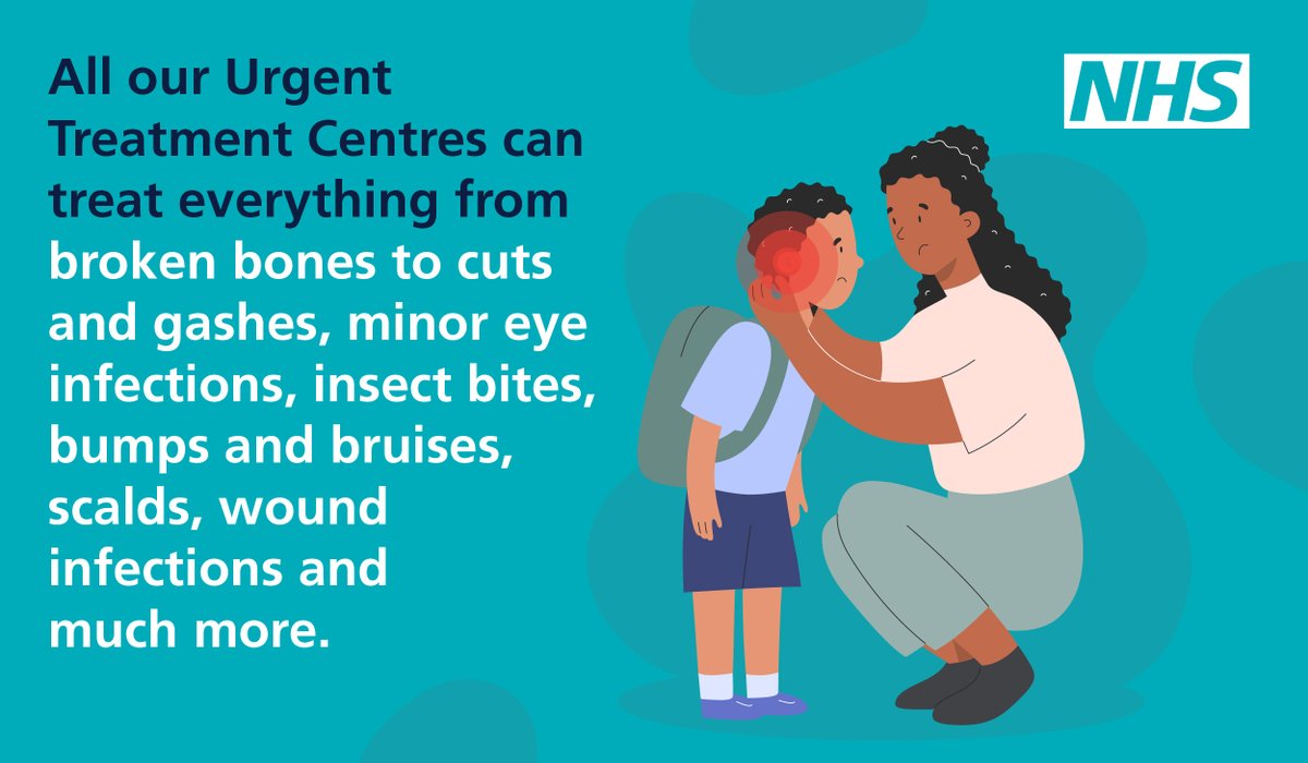Keep the Emergency Department for life-threatening emergencies.

If you need urgent care, visit one of our Urgent Treatment Centres instead. Open 8am-8pm, 7 days a week.