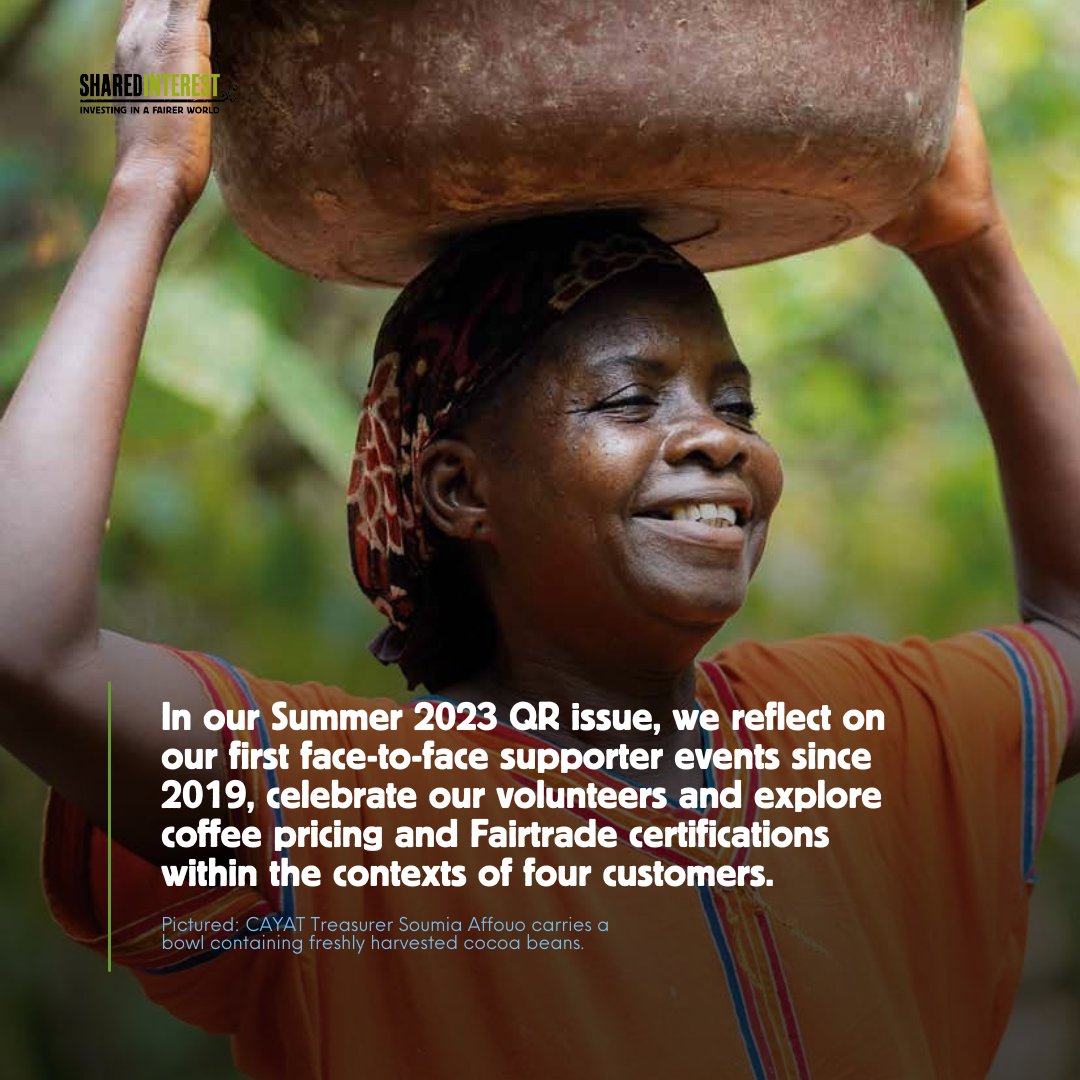 Our Summer 2023 Quarterly Return is here! 🗞️

You can view or download QR 128 on our website via the link below:

shared-interest.com/gb/get-involve…

#fairtrade #forjusticenotprofit #investinafairerworld #financewithahumanface